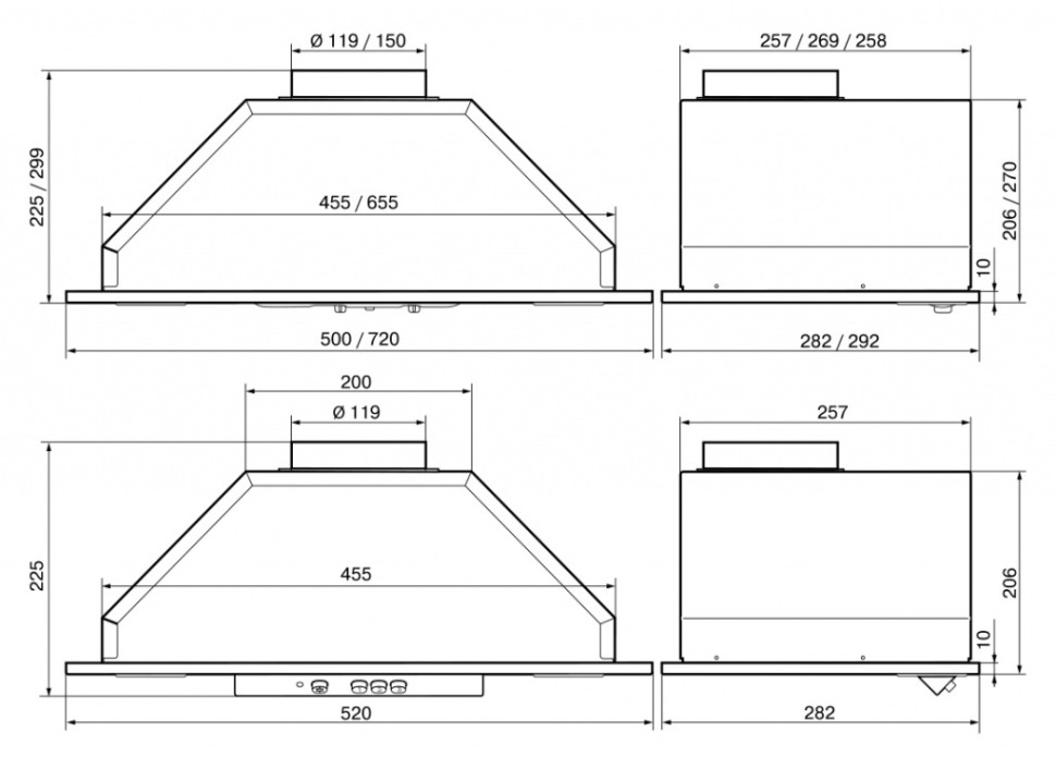 Вытяжка Elikor Врезной блок 52Н-650-Э3Д нерж Вытяжка Elikor Врезной блок 52Н-650-Э3Д нерж