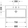 Умывальник Duravit Vero Air 80 2350800000 Умывальник Duravit Vero Air 80 2350800000