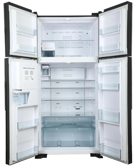 Четырёхдверный холодильник Hitachi R-W660PUC7XGBK Четырёхдверный холодильник Hitachi R-W660PUC7XGBK