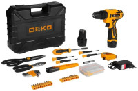 Дрель-шуруповерт Deko Banger SET 93 063-4168 (с 2-мя АКБ, кейс, набор оснастки)