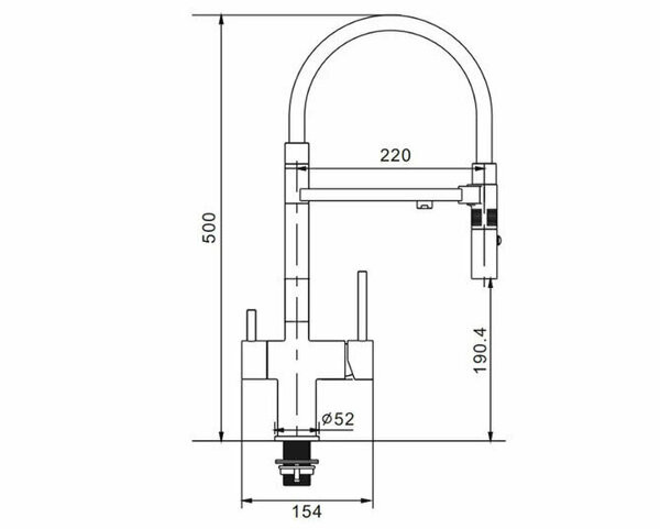 Смеситель Rose R958H (черный) Смеситель Rose R958H (черный)