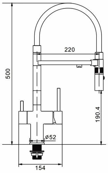 Смеситель Rose R958H (черный) Смеситель Rose R958H (черный)