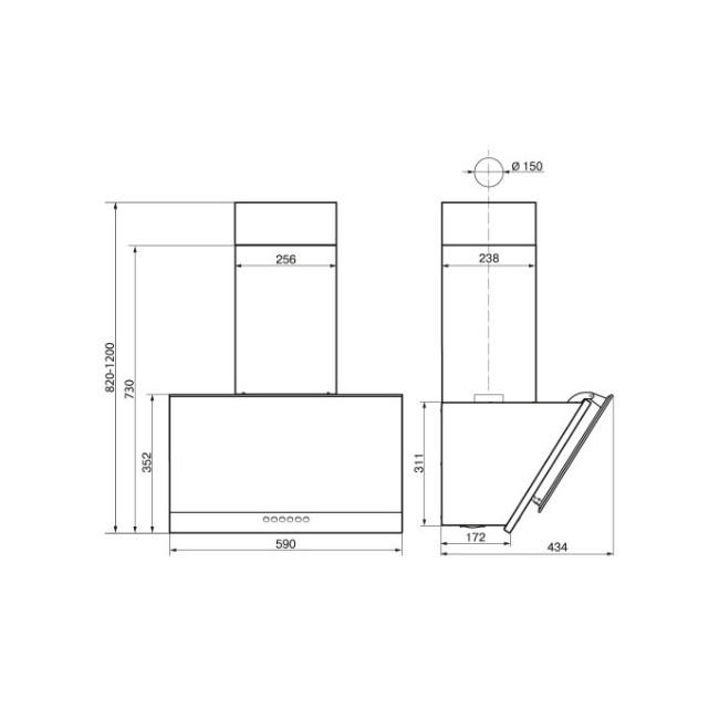 Вытяжка Elikor Рубин Ceramics S4 90П-700-Э4Д антрацит/сланец керамогранит