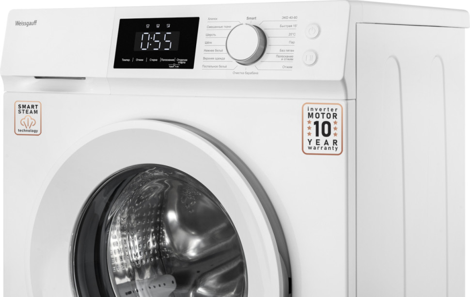 Стиральная машина Weissgauff WM 45127 Inverter Steam Touch Стиральная машина Weissgauff WM 45127 Inverter Steam Touch
