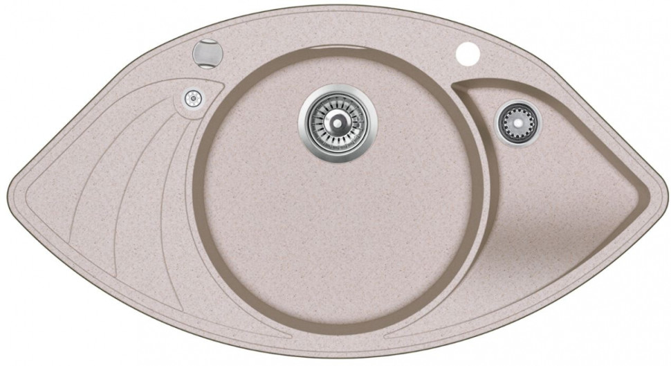 Кухонная мойка AquaSanita Papillon SCP 151 110 AW beige