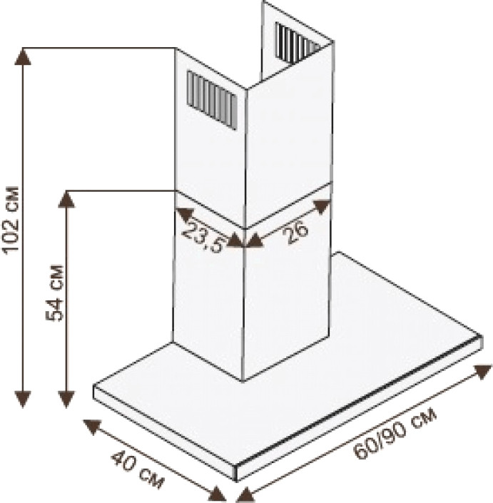 Вытяжка Ciarko Top 90 (белый)