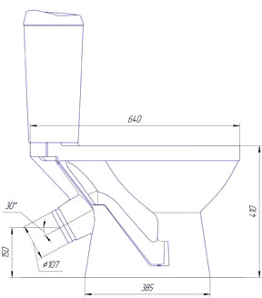 Унитаз Rosa Комфорт (коричневый) Унитаз Rosa Комфорт (коричневый)