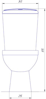 Унитаз Rosa Комфорт (коричневый) Унитаз Rosa Комфорт (коричневый)