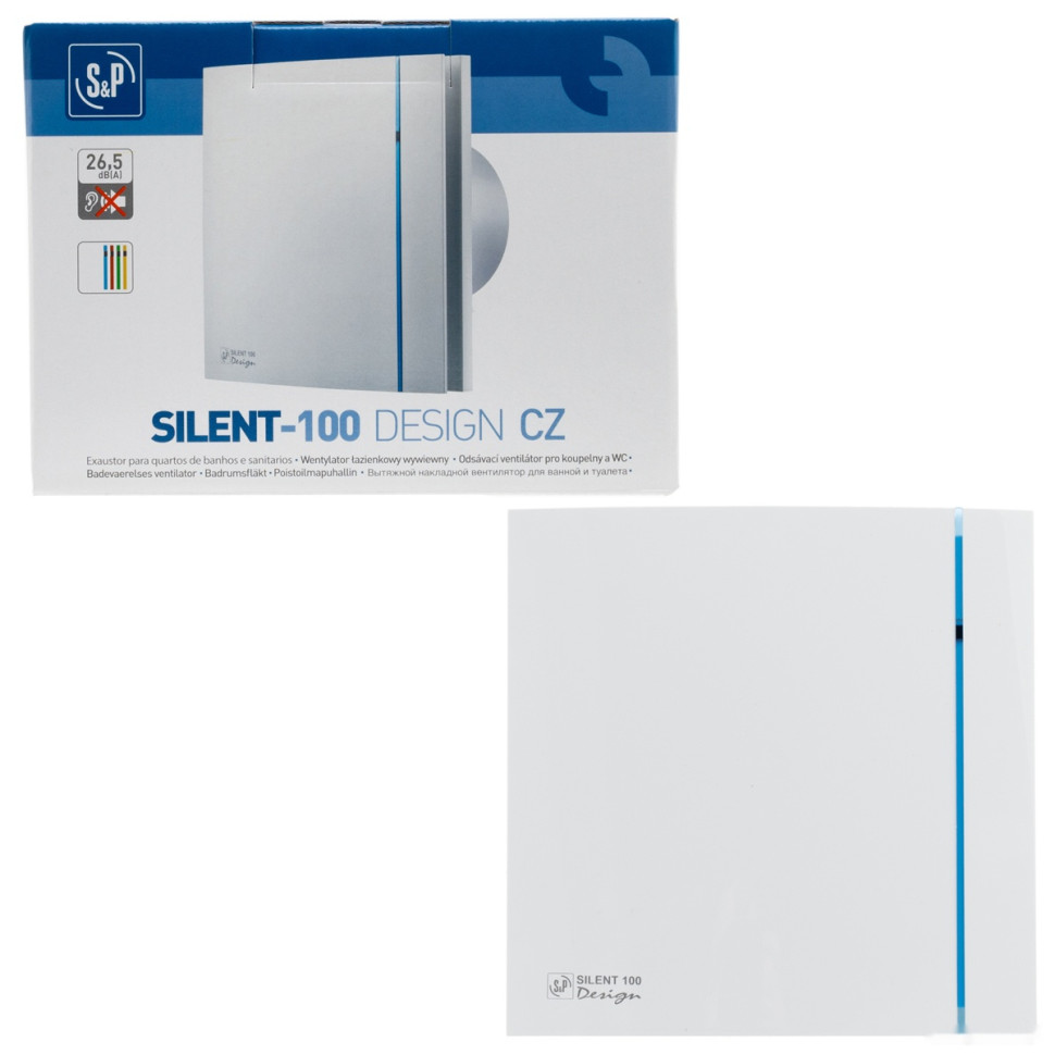 Осевой вентилятор Soler & Palau Silent-100 CZ Matt White Design - 4C 5210007800 Осевой вентилятор Soler & Palau Silent-100 CZ Matt White Design - 4C 5210007800