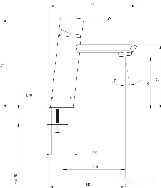 Смеситель Deante Arnika Nero BQA N21K