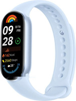 Фитнес-браслет Xiaomi Smart Band 9 (голубой, с голубым силиконовым ремешком, международная версия)