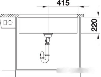 Кухонная мойка Blanco Subline 800-U (антрацит)