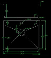 Кухонная мойка Avina HM6048 PVD (графит)