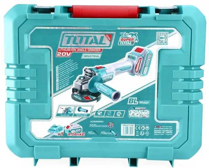 Угловая шлифмашина Total TAGLI211542 (с 1-им АКБ, кейс) Угловая шлифмашина Total TAGLI211542 (с 1-им АКБ, кейс)