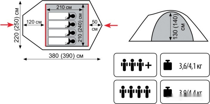 Палатка Tramp Lite Camp 3