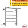 Полотенцесушитель Granula Классик 4 перекладины 50x60 D32 с полкой (терморегулятор с таймером слева)