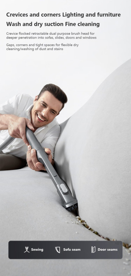 Вертикальный пылесос с влажной уборкой Redkey Cordless Wet Dry Vacuum Cleaner W12 Pro (серый) Вертикальный пылесос с влажной уборкой Redkey Cordless Wet Dry Vacuum Cleaner W12 Pro (серый)