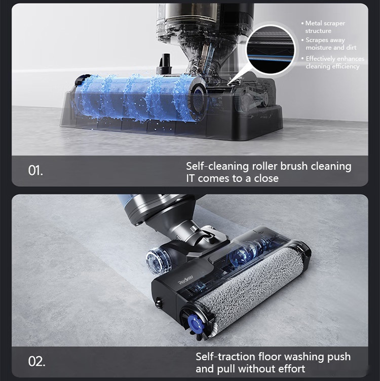 Вертикальный пылесос с влажной уборкой Redkey Cordless Wet Dry Vacuum Cleaner W12 Pro (серый) Вертикальный пылесос с влажной уборкой Redkey Cordless Wet Dry Vacuum Cleaner W12 Pro (серый)