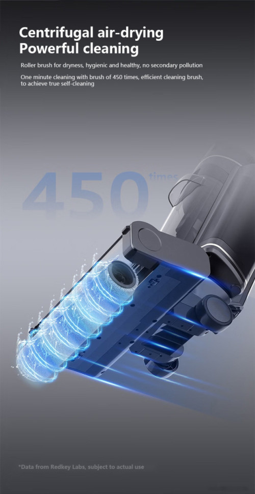 Вертикальный пылесос с влажной уборкой Redkey Cordless Wet Dry Vacuum Cleaner W12 Pro (серый) Вертикальный пылесос с влажной уборкой Redkey Cordless Wet Dry Vacuum Cleaner W12 Pro (серый)