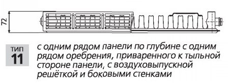 Радиатор Prado Classic тип 11 500x1200 Радиатор Prado Classic тип 11 500x1200