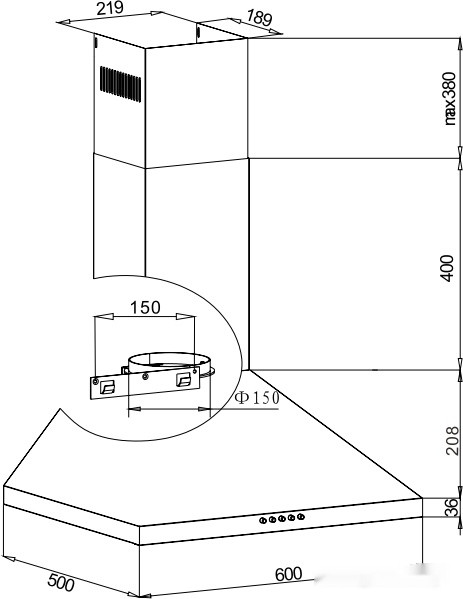 Вытяжка Hansa OKP6321ZH