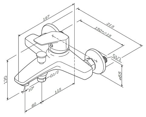 Смеситель Am.Pm Gem F9010000 Смеситель Am.Pm Gem F9010000