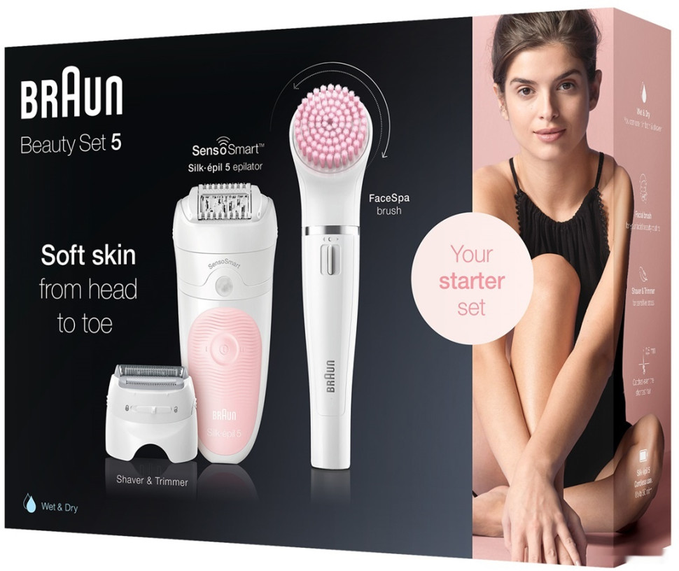 Эпилятор Braun Silk-epil Beauty Set 5 5/895 BS Wet & Dry