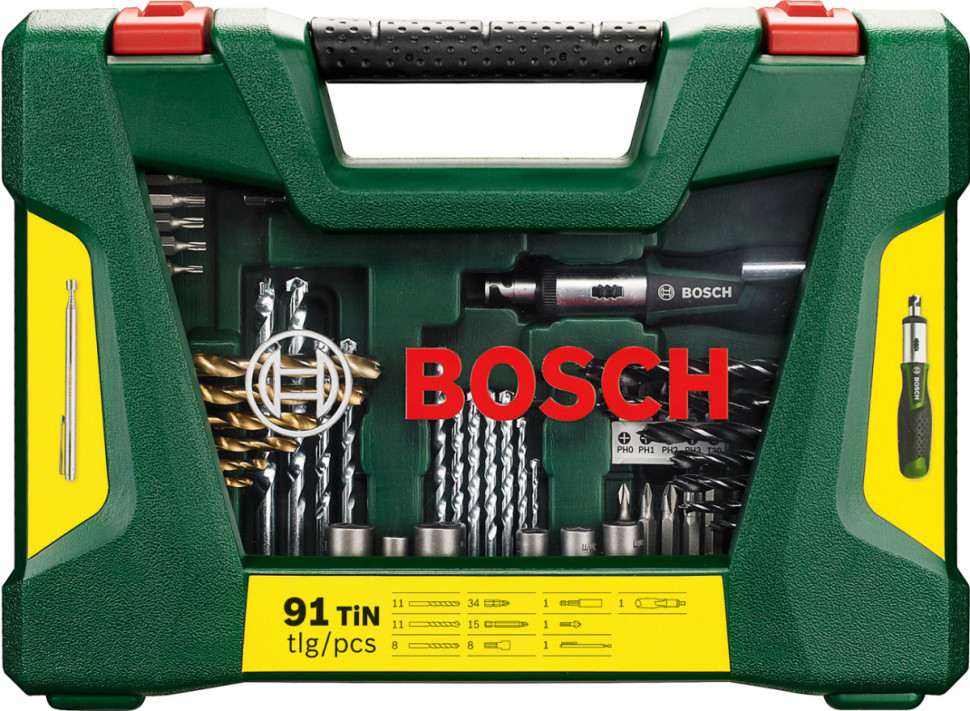 Универсальный набор Bosch V-Line Titanium 2607017195 91 предмет