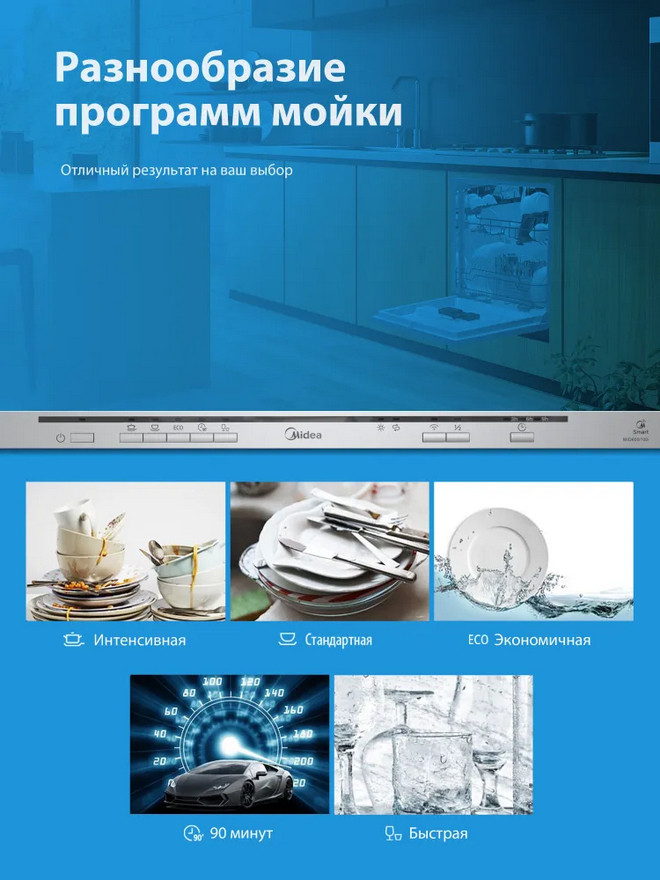 Посудомоечная машина Midea MID60S100i Посудомоечная машина Midea MID60S100i
