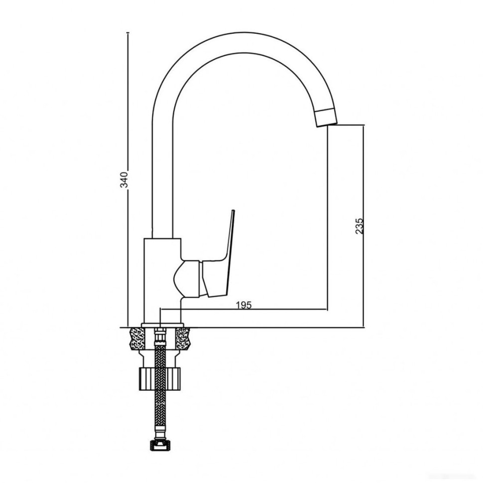 Смеситель Gross Aqua Dyno 3242285MW-B02