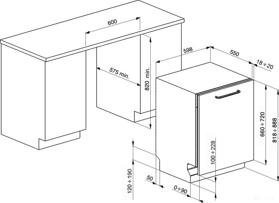 Посудомоечная машина Smeg ST211DS Посудомоечная машина Smeg ST211DS