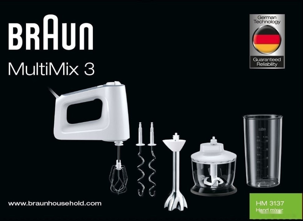 Миксер Braun MultiMix 3 HM 3137 WH