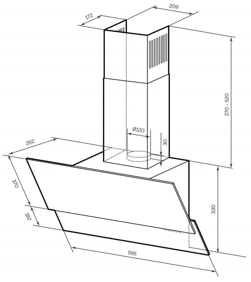 Вытяжка LEX Mera 600 (белый) Вытяжка LEX Mera 600 (белый)