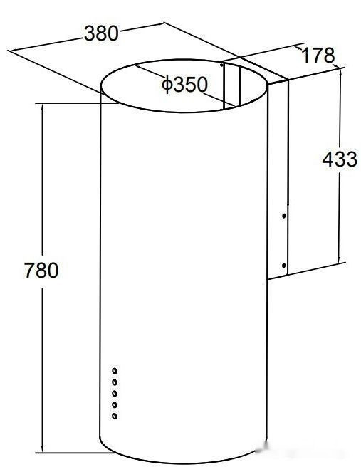 Вытяжка GrandGermes Aston 35 (белый)