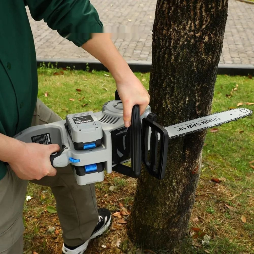 Аккумуляторная пила Deko DKCHS 40V Pro 080-2000 (с 2-мя АКБ) Аккумуляторная пила Deko DKCHS 40V Pro 080-2000 (с 2-мя АКБ)