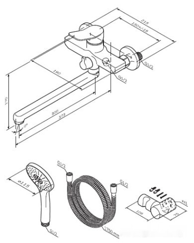Смеситель Am.Pm X-Joy S F85A95000 Смеситель Am.Pm X-Joy S F85A95000