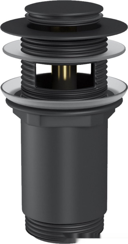 Умывальник Lauter 21674B + клапан 21190B + сифон 21635B (черный матовый)