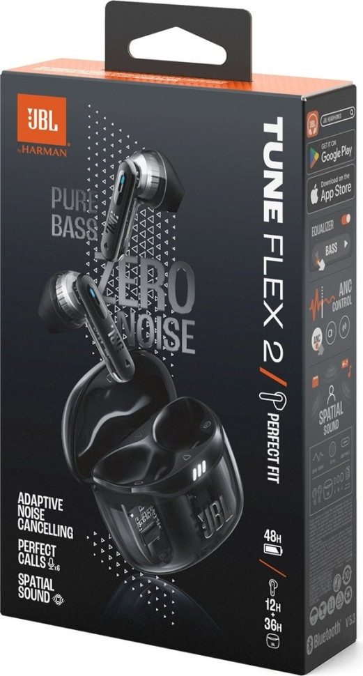 Наушники JBL Tune Flex 2 Ghost (черный)