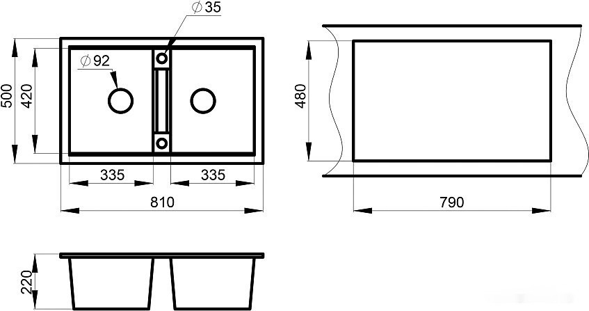 Кухонная мойка Granula GR-8101 (алюминиум) Кухонная мойка Granula GR-8101 (алюминиум)