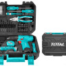 Дрель-шуруповерт Total THKTHP10812 (с 1-м АКБ, кейс, набор оснастки) Дрель-шуруповерт Total THKTHP10812 (с 1-м АКБ, кейс, набор оснастки)