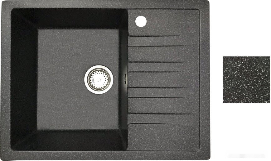 Кухонная мойка БелЭворс Vega L (черный, без сифона)