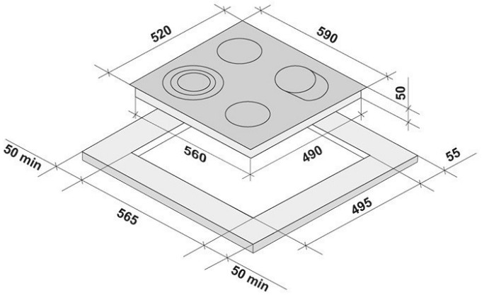 Варочная панель Krona Brillare 60 BL