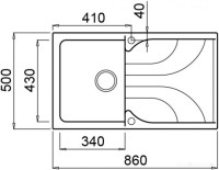 Кухонная мойка Elleci Ego 400 Black K86