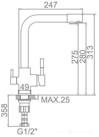 Смеситель Gerhans KK4055-3-22 Смеситель Gerhans KK4055-3-22