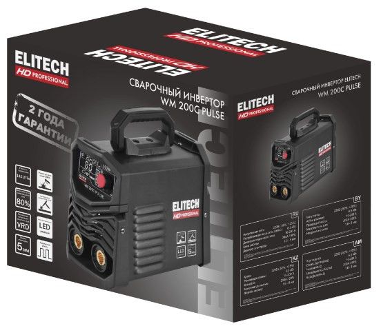 Сварочный аппарат Elitech WM 200C Pulse (204467) Сварочный аппарат Elitech WM 200C Pulse (204467)