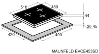 Варочная панель Maunfeld EVCE453SDPBK