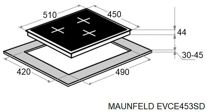 Варочная панель Maunfeld EVCE453SDPBK Варочная панель Maunfeld EVCE453SDPBK
