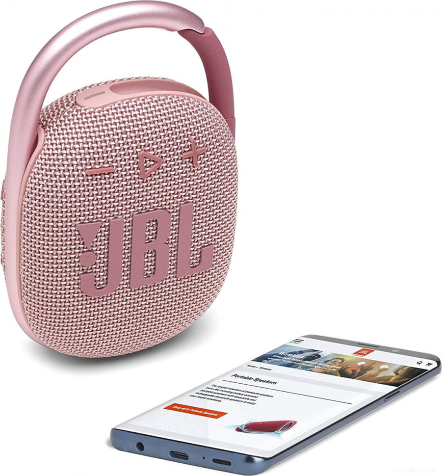 Портативная акустика JBL Clip 4 (розовый) Портативная акустика JBL Clip 4 (розовый)