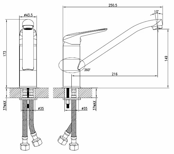 Смеситель IDDIS Male MALSB00i05