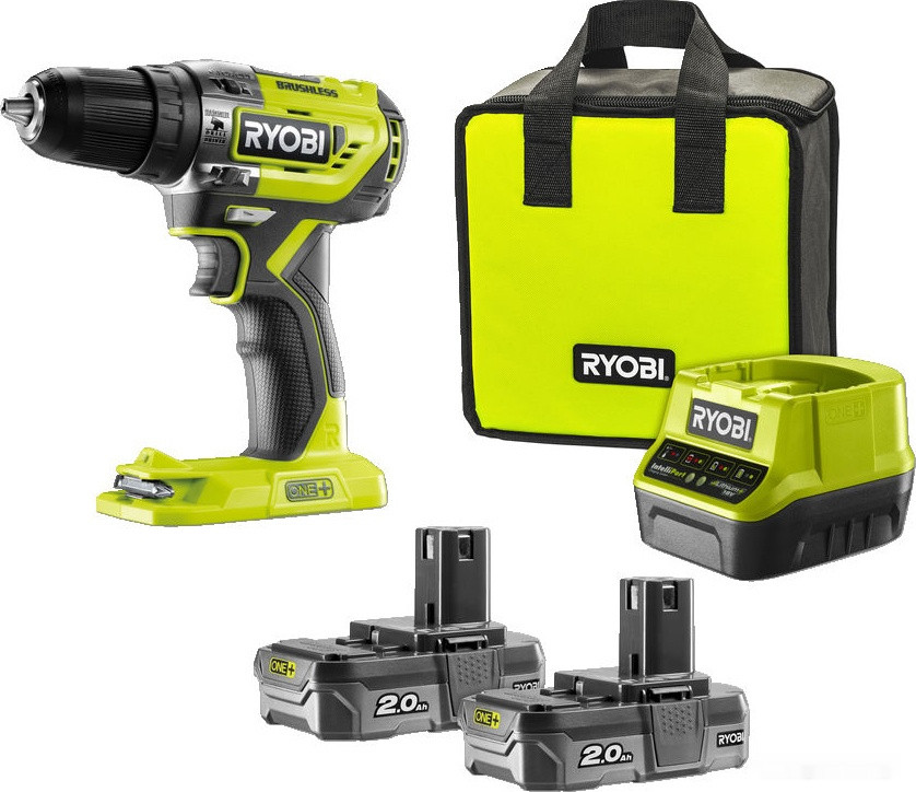 Ударная дрель-шуруповерт Ryobi R18PD5-220S 5133003734 (с 2-мя АКБ, кейс)